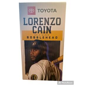 MLB Lorenzo Cain 2019 Gold Glove Bobblehead Milwaukee Brewers SGA